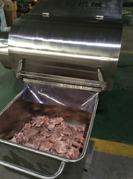 大型冻肉刨片切片切肉机亚松机械冻肉直板肉破碎机